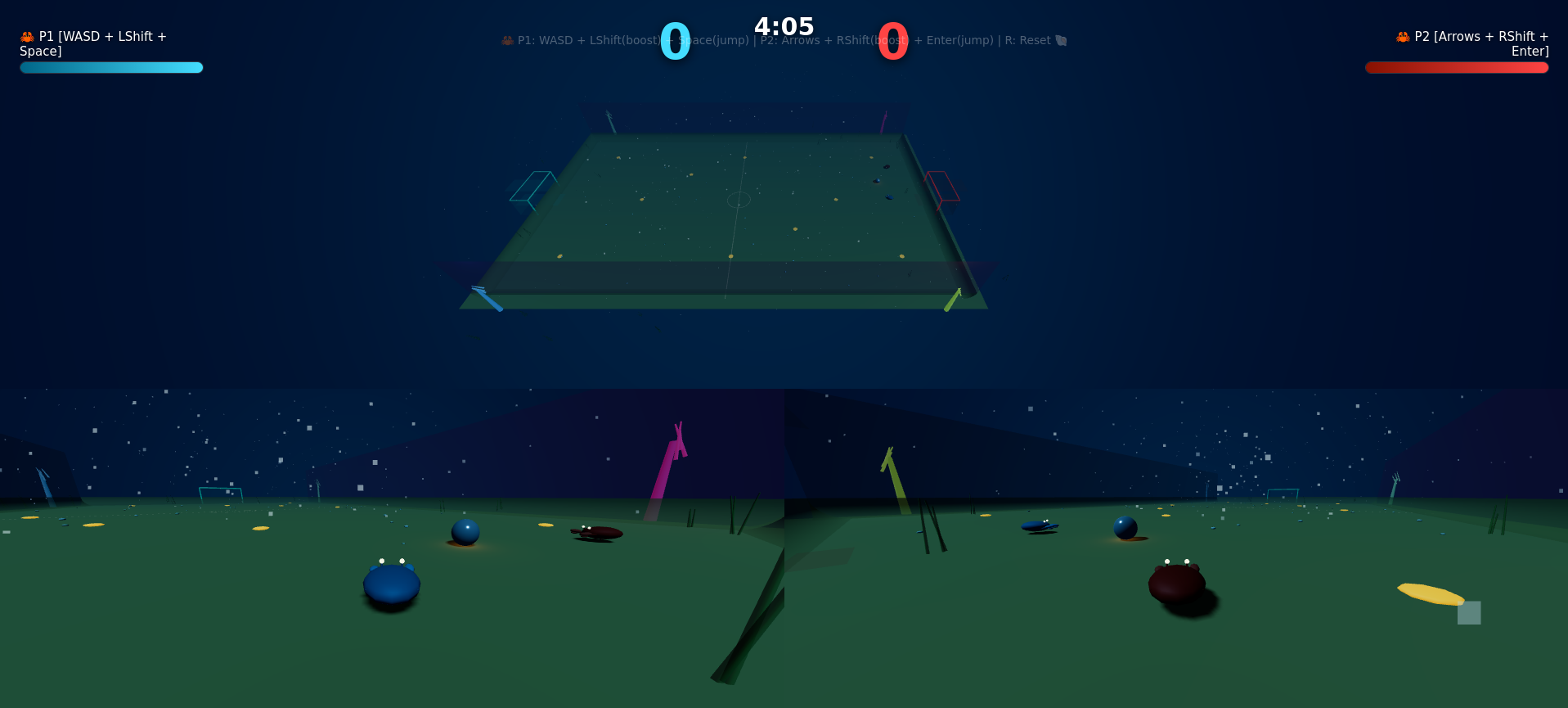 Crab Soccer v6 gameplay