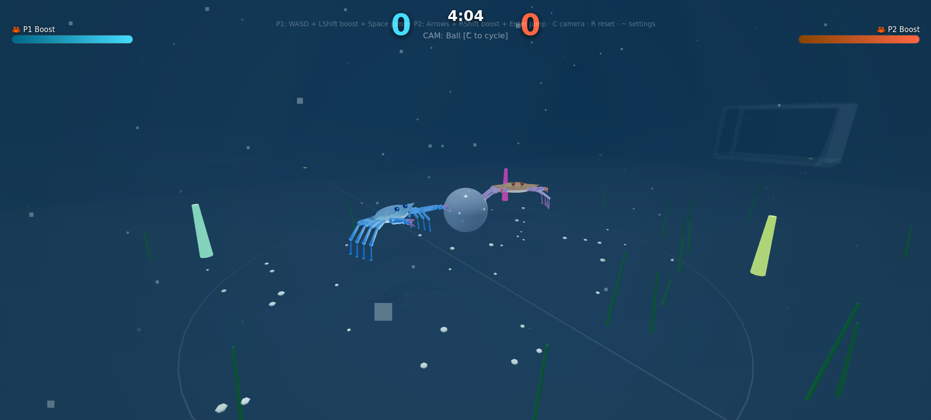 Crab Soccer v8 gameplay